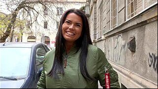GERMAN SCOUT - BIG HANGING TITS TEEN CHLOE TALK TO FUCK AT STREET CASTING